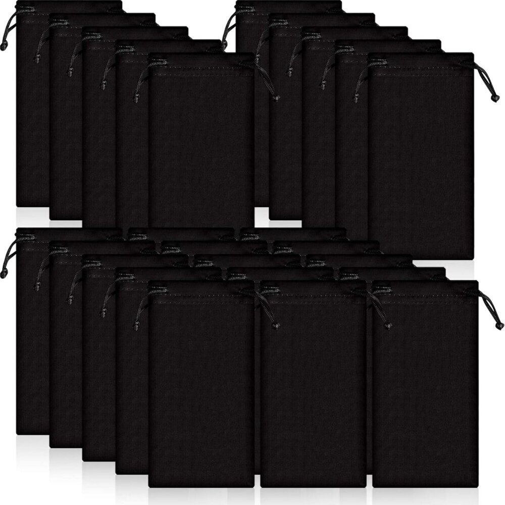 25 Pieces Microfiber Case Pouch Bag Glasses Sunglasses Case Soft Pouch with 2 Ey